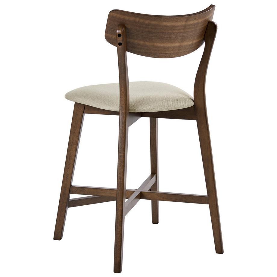 Beliani Lot de 2 chaises de bar en Bois d'hévéa  HOLLY  