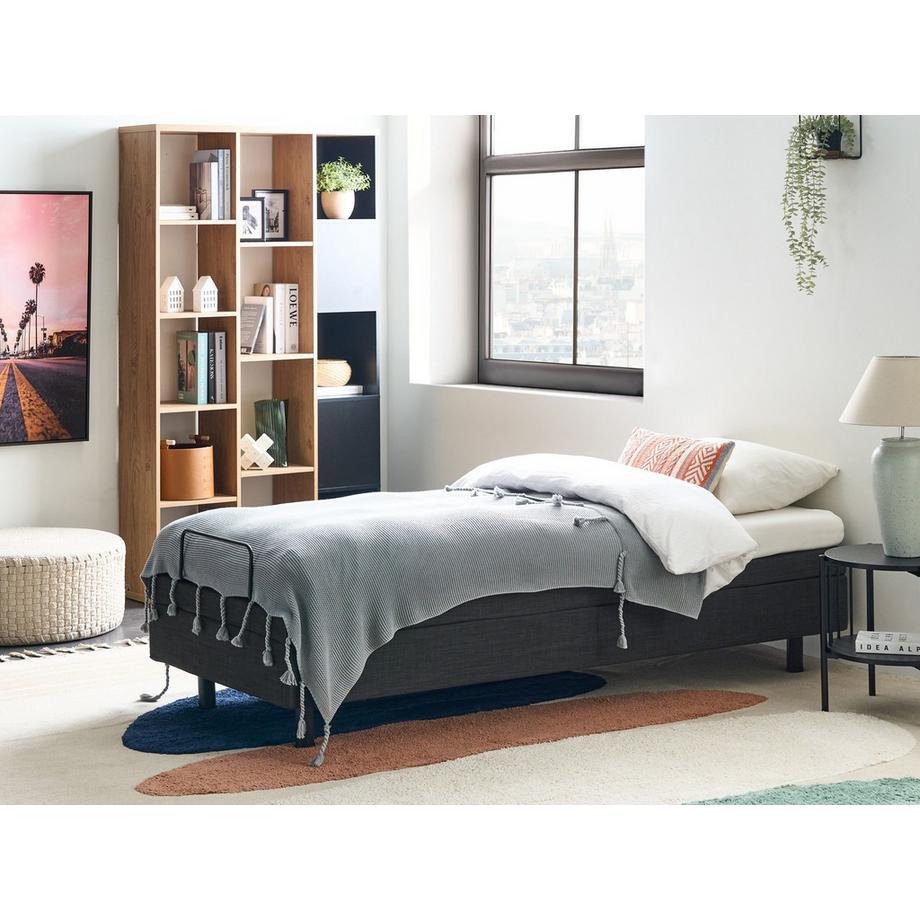 Beliani Lit réglable sans tête de lit en Tissu  DUKE  