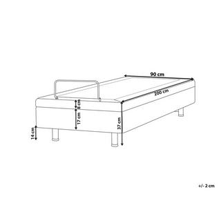 Beliani Letto regolabile senza testiera en Tessuto Moderno DUKE  