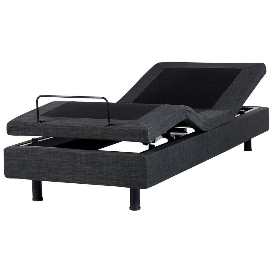 Lit réglable sans tête de lit en Tissu  DUKE