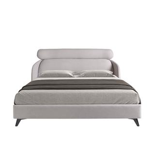 ANGEL CERDA Letto in tessuto grigio chiaro  