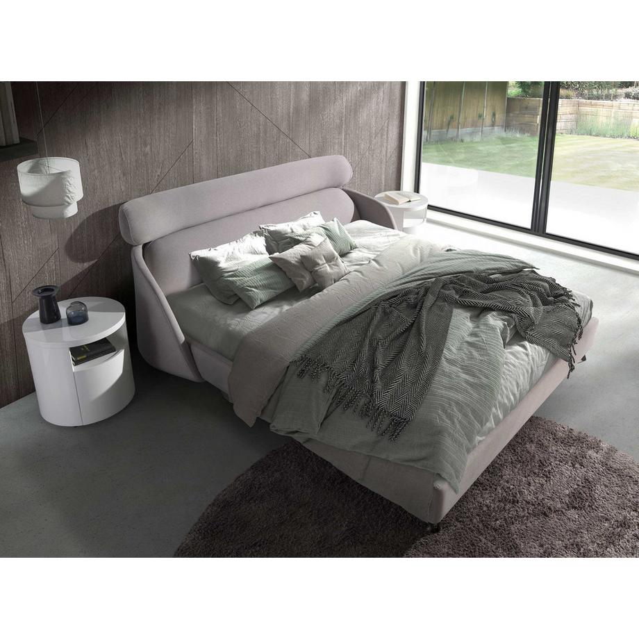 ANGEL CERDA Lit en tissu gris clair  