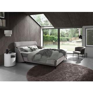 ANGEL CERDA Letto in tessuto grigio chiaro  