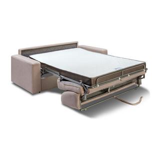 Vente-unique Canapé 3 places convertible express en tissu beige COGLIO  