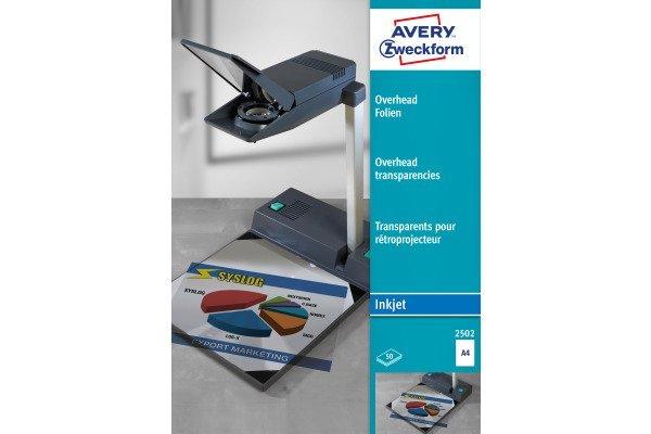 Avery Zweckform  AVERY ZWECKFORM Ink-Jet Folien A4, 0,11mm 50 Blatt 