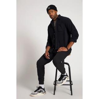 Sthuge Fleece Langarm Overshirt Modern Fit Kentkragen  