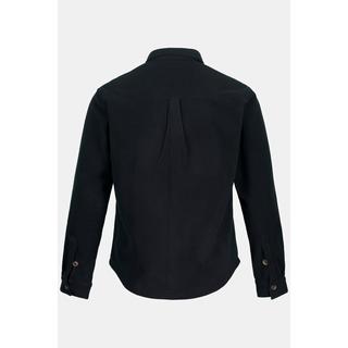 Sthuge Fleece Langarm Overshirt Modern Fit Kentkragen  