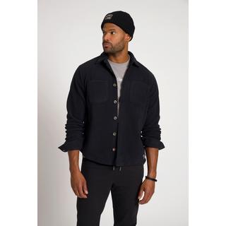 Sthuge Fleece Langarm Overshirt Modern Fit Kentkragen  
