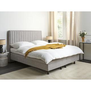 Beliani Bett mit Lattenrost aus Polyester Klassisch DUKE II  