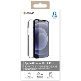 Muvit  Pack Coque + Verre Trempé pour iPhone 12/12 Pro 