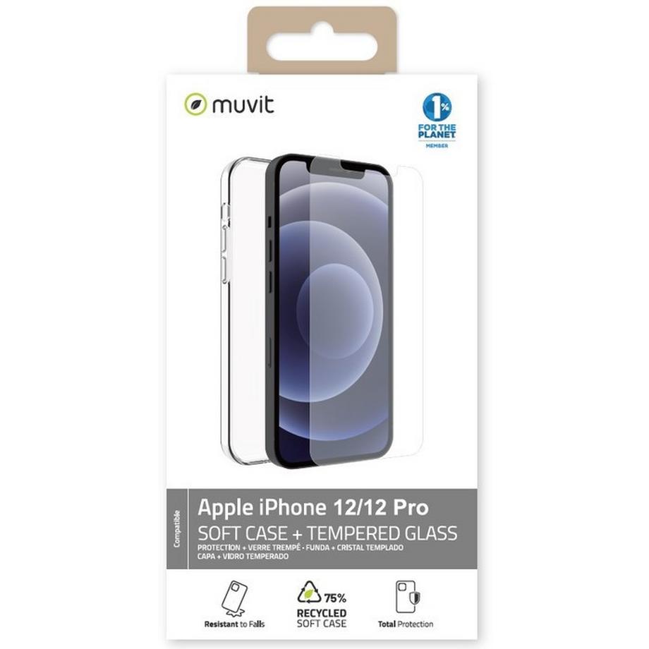 Muvit  Cover + vetrino per iPhone 12 / 12 Pro 
