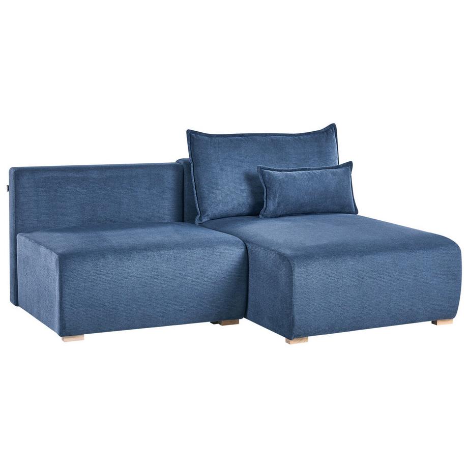 Beliani Linksseitiges Ecksofa aus Stoff  NERBO  