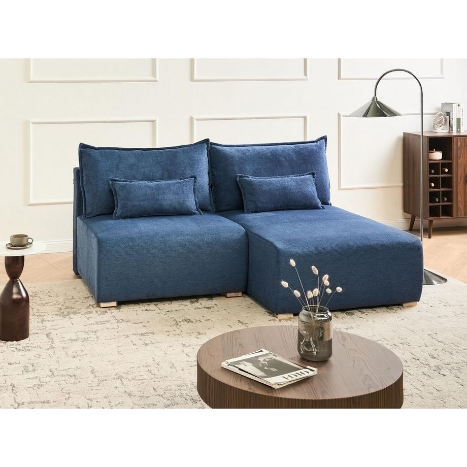 Beliani Linksseitiges Ecksofa aus Stoff  NERBO  