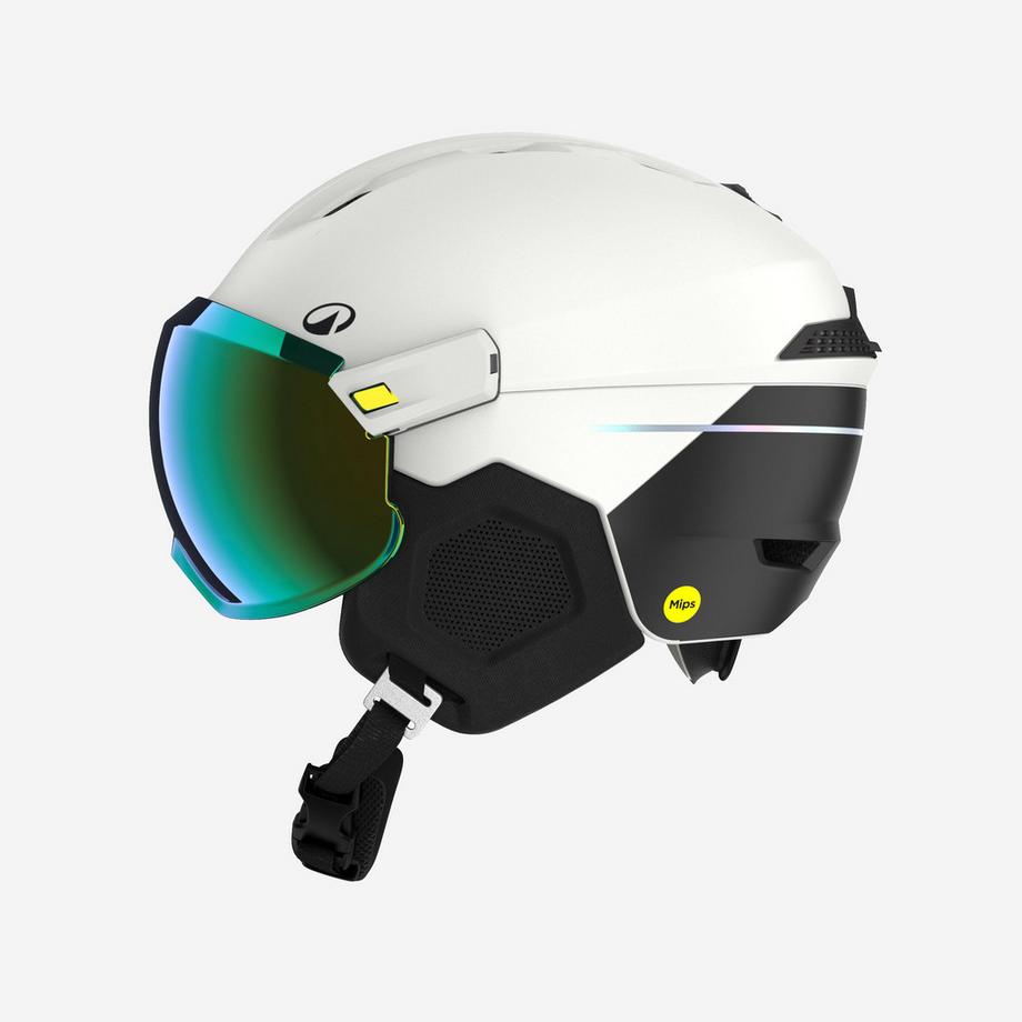 QUECHUA  Skihelm mit Visier Erwachsene - PST 950 MIPS weiss 