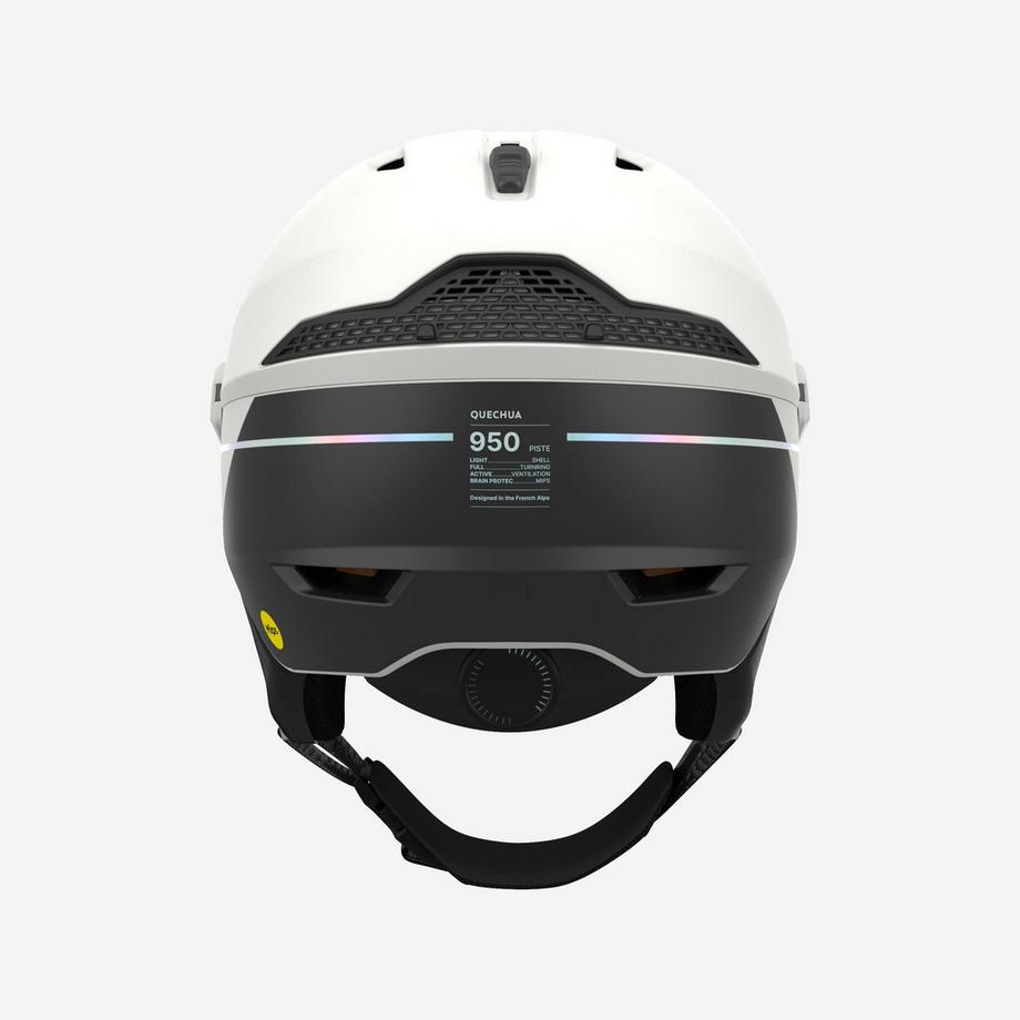 QUECHUA  Skihelm mit Visier Erwachsene - PST 950 MIPS weiss 