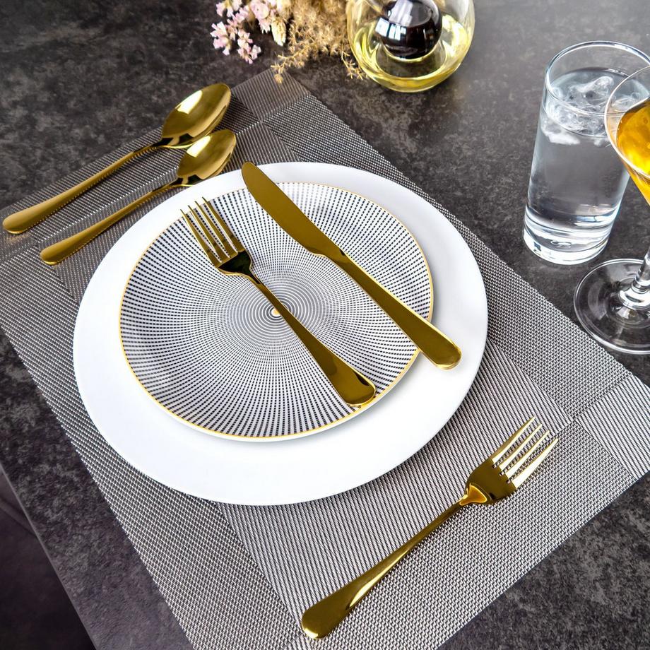 Intirilife Essbesteck 20-teilig Gold  