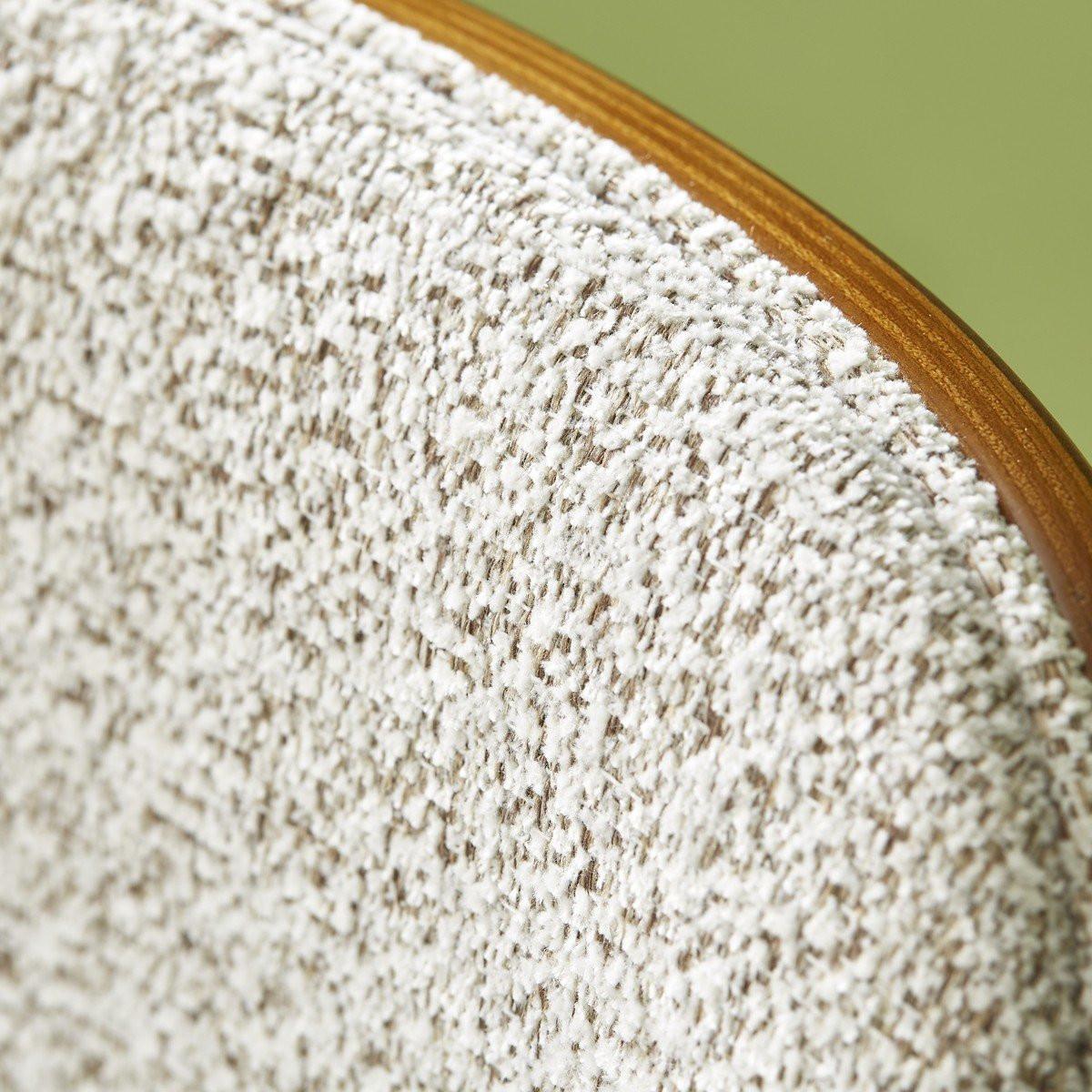 Calicosy Chaise en noyer et tissu beige  - MANNIX  