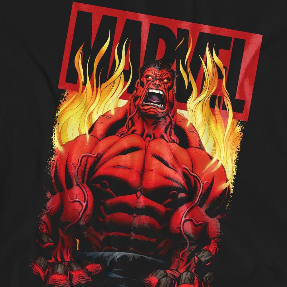 MARVEL Red Hulk T-Shirt Stampa Grafica  