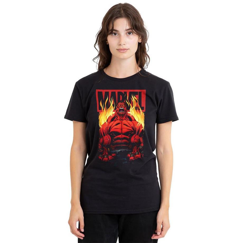 MARVEL Red Hulk T-Shirt Stampa Grafica  