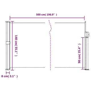 VidaXL Auvent latéral rétractable  