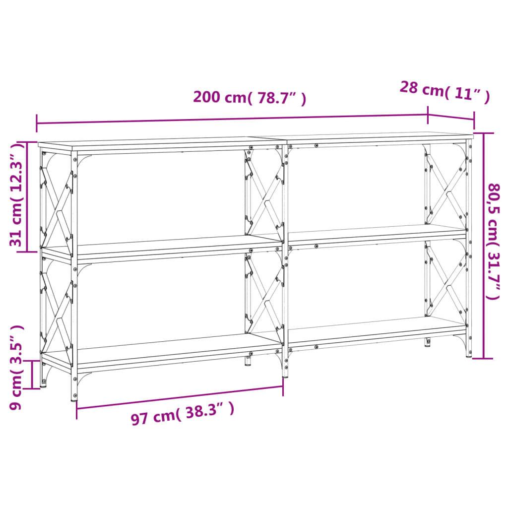 VidaXL Table console bois d'ingénierie  