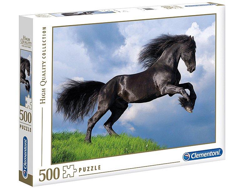 Image of Clementoni Puzzle Fresian Black Horse (500Teile)