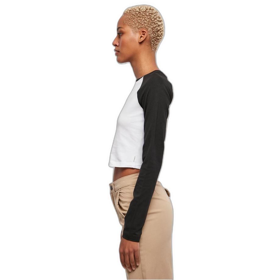 URBAN CLASSICS Retro Baseball Langarm Crop T-Shirt  