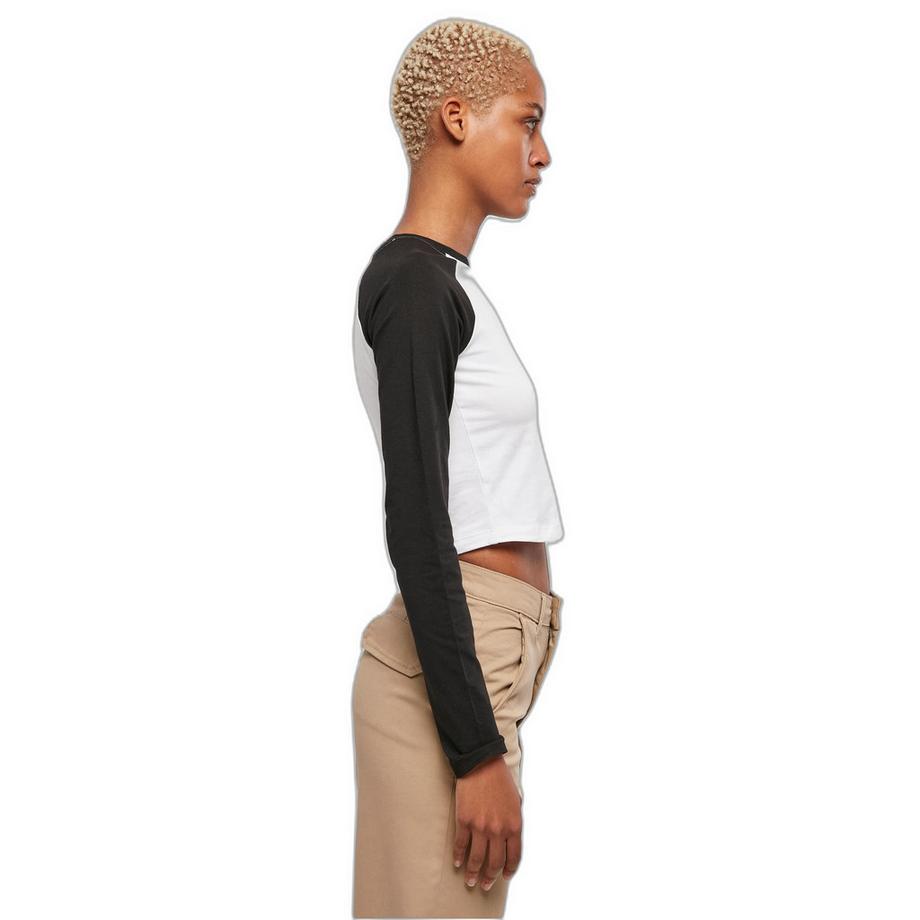 URBAN CLASSICS Retro Baseball Langarm Crop T-Shirt  