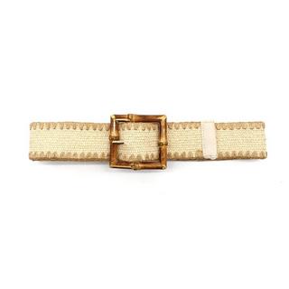 VIMODA Ceinture Tressée avec Boucle en Bambou  