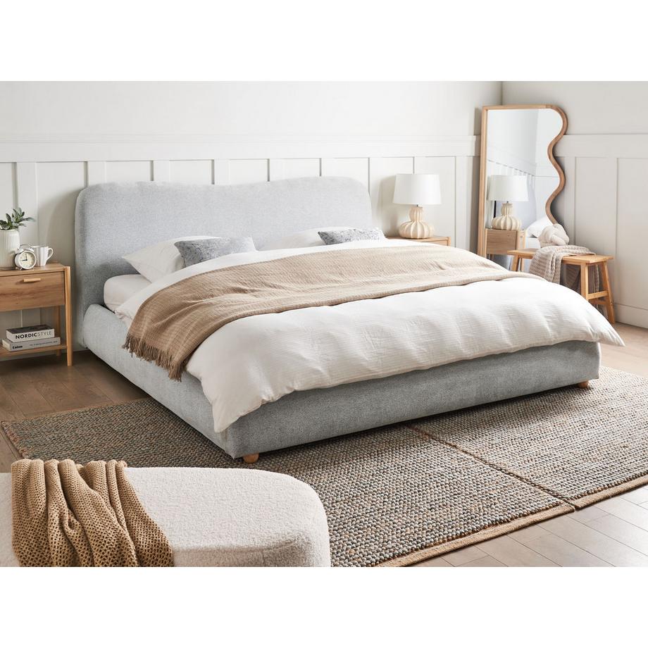 Beliani Lit ottoman en Tissu Moderne BLAGNAC  