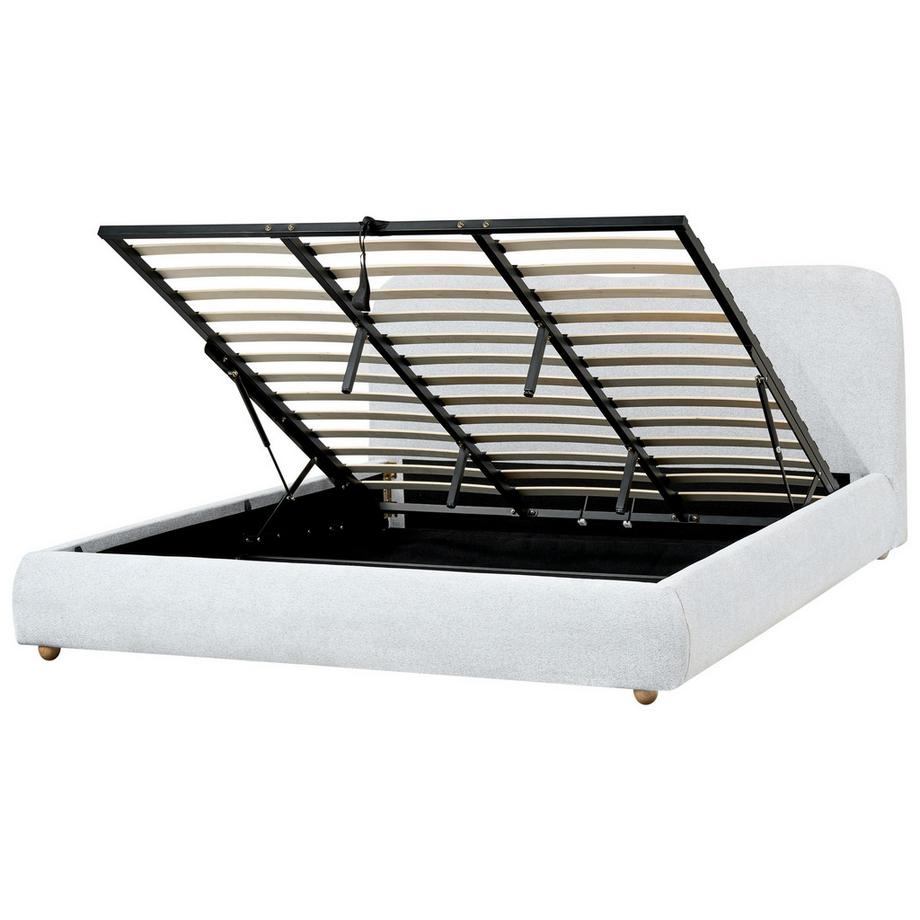 Beliani Lit ottoman en Tissu Moderne BLAGNAC  