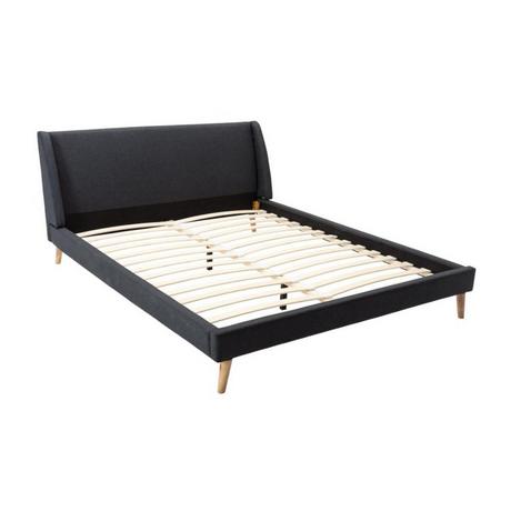 Vente-unique Letto Tessuto Antracite Scandinavo BENEDICTE  