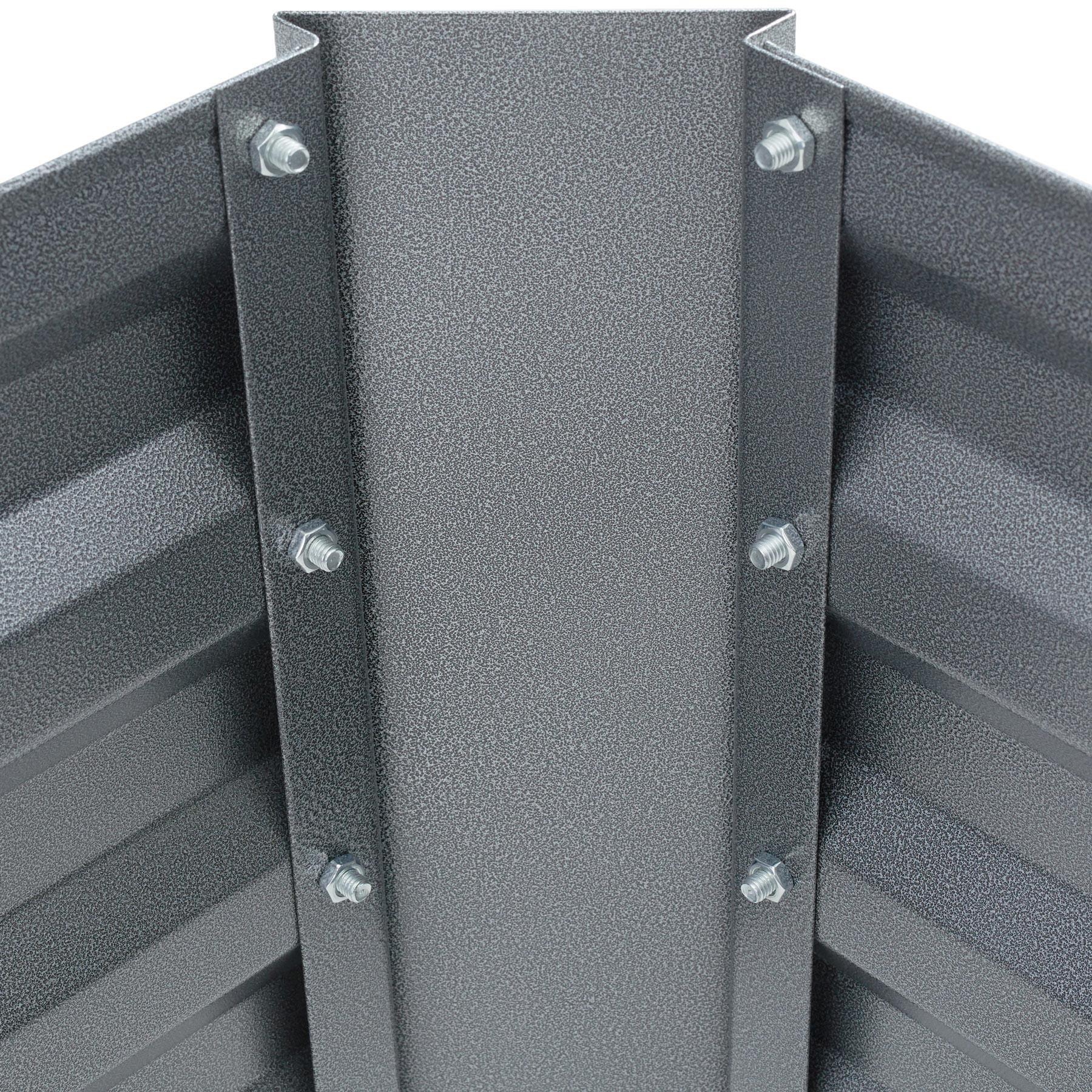 Tectake Carré potager VALERIANA galvanisé 140 L - 80 x 60 x 30 cm  