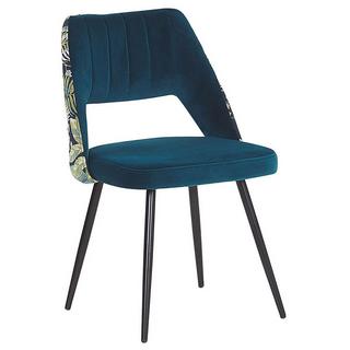 Beliani Lot de 2 chaises de salle à manger en Velours Glamour ANSLEY  