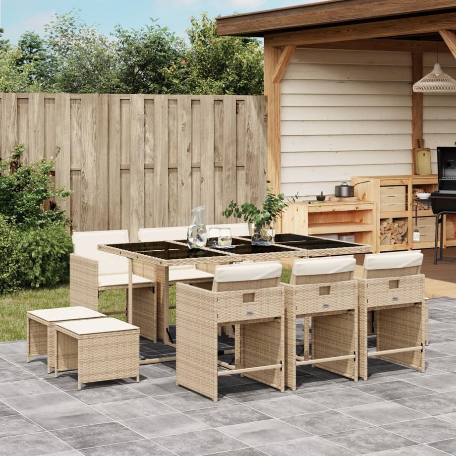 VidaXL set da pranzo da giardino Polirattan  
