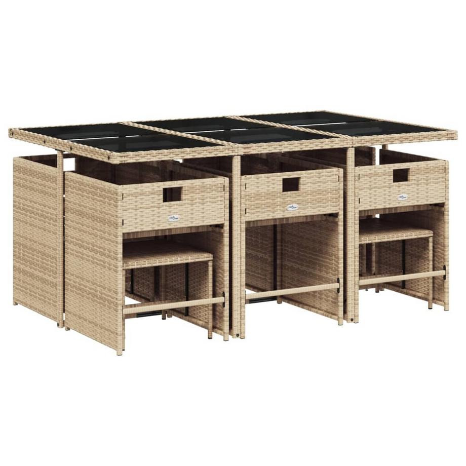 VidaXL set da pranzo da giardino Polirattan  