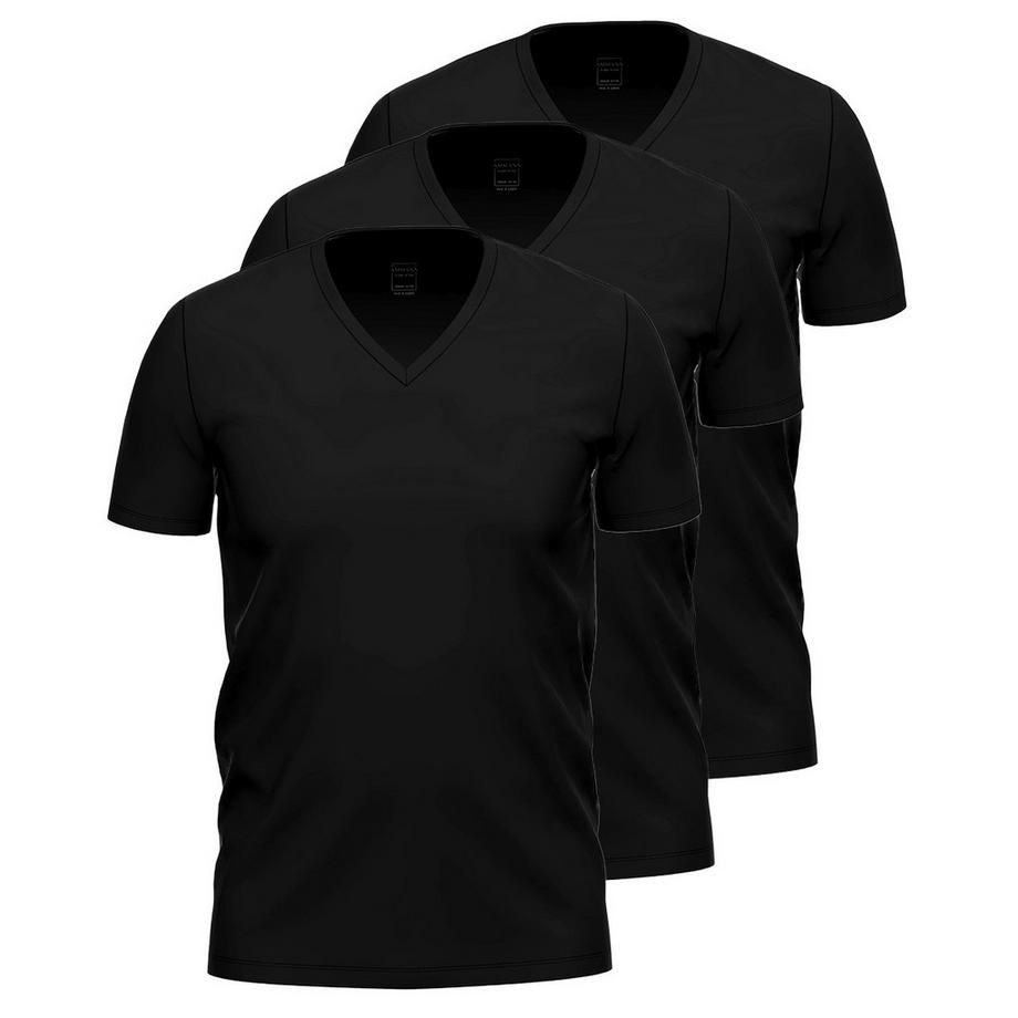 Ammann Close to you Kurzarm V-Ausschnitt Unterhemd 3er Pack  