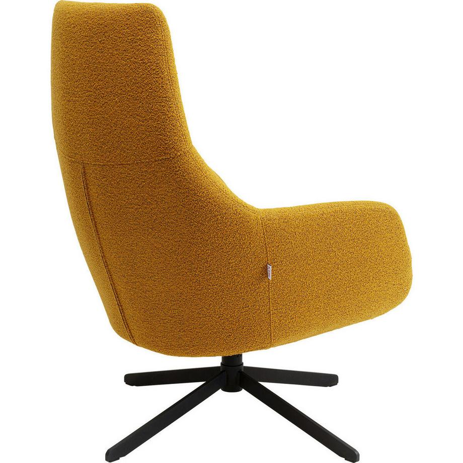 KARE Design Sedia girevole Mimi giallo  