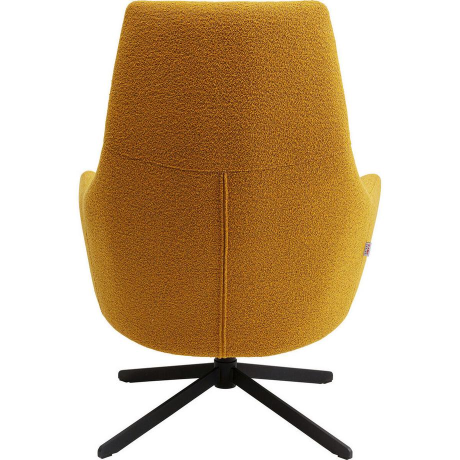 KARE Design Sedia girevole Mimi giallo  
