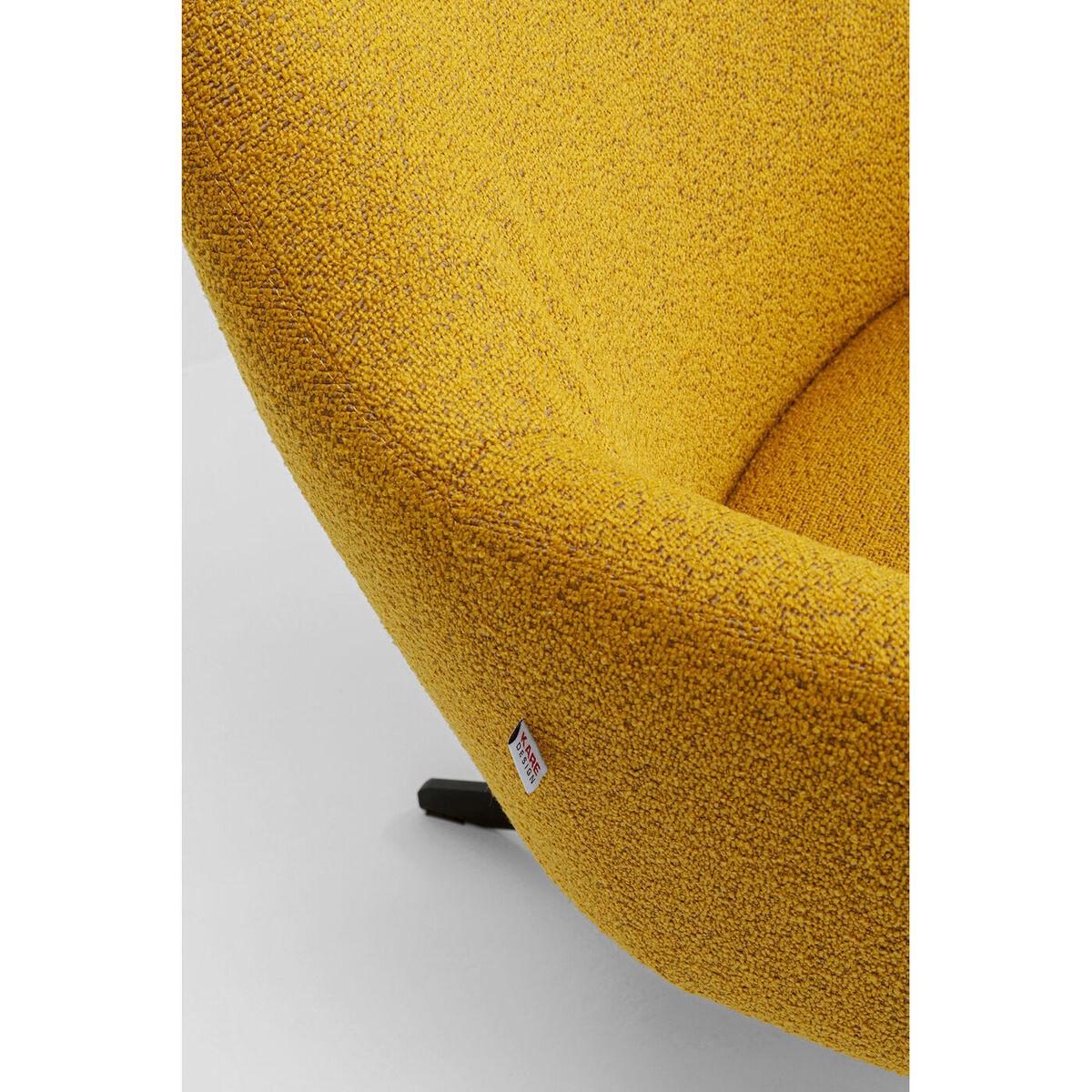 KARE Design Fauteuil pivotant Mimi jaune  