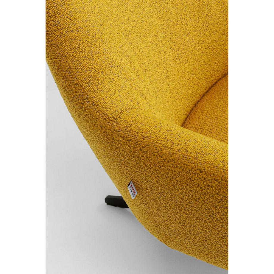 KARE Design Sedia girevole Mimi giallo  