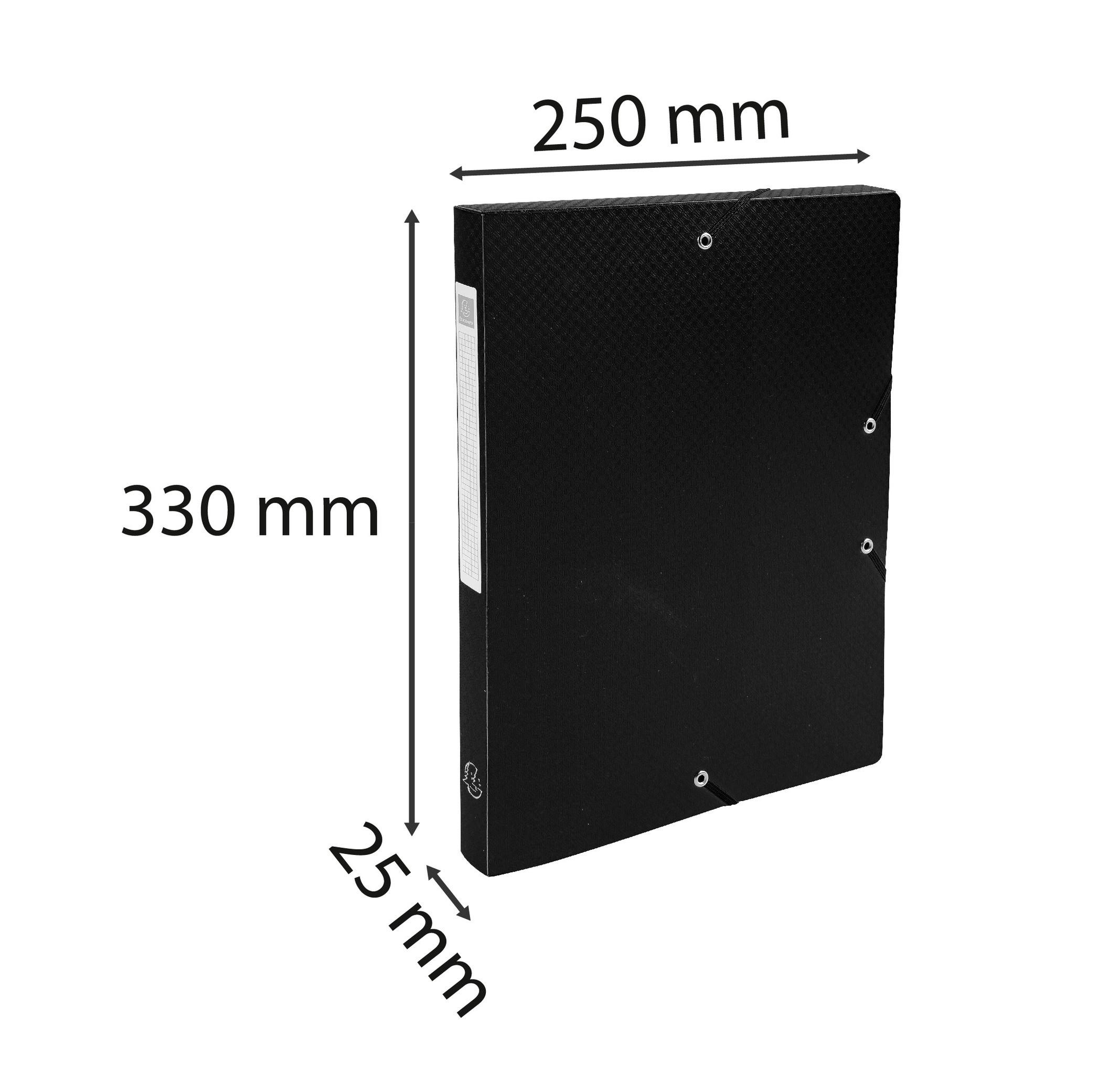 Exacompta Archivbox aus PP 700µ blickdicht, Rücken 25mm, 25x33cm für DIN A4 - x 8  