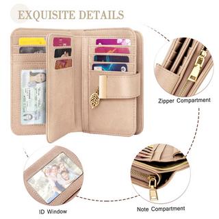 Only-bags.store Portafoglio in pelle con protezione RFID 18 scomparti per carte catena con cerniera e cordino  