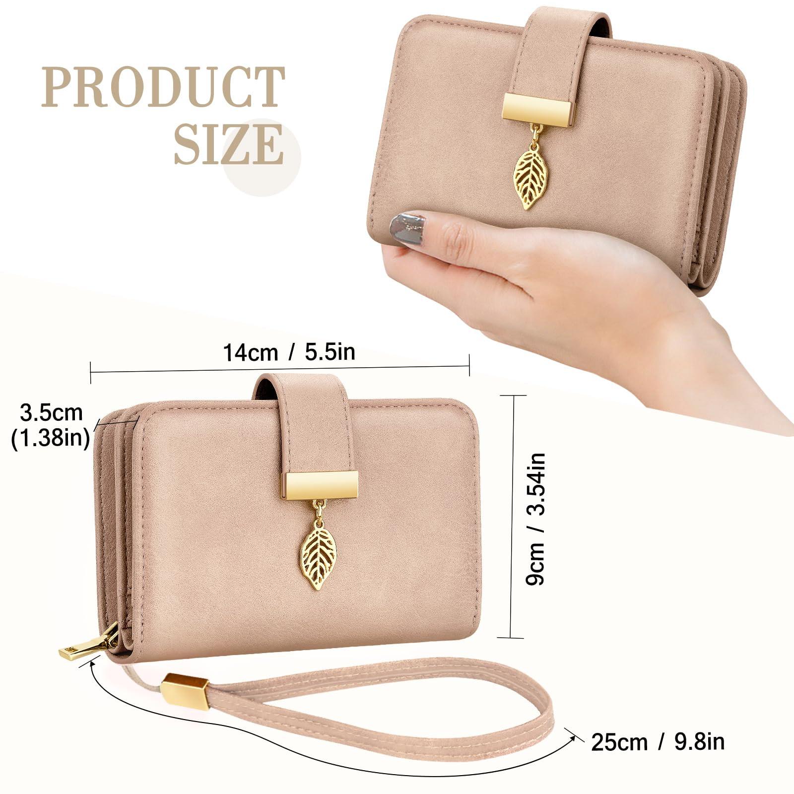 Only-bags.store Portafoglio in pelle con protezione RFID 18 scomparti per carte catena con cerniera e cordino  