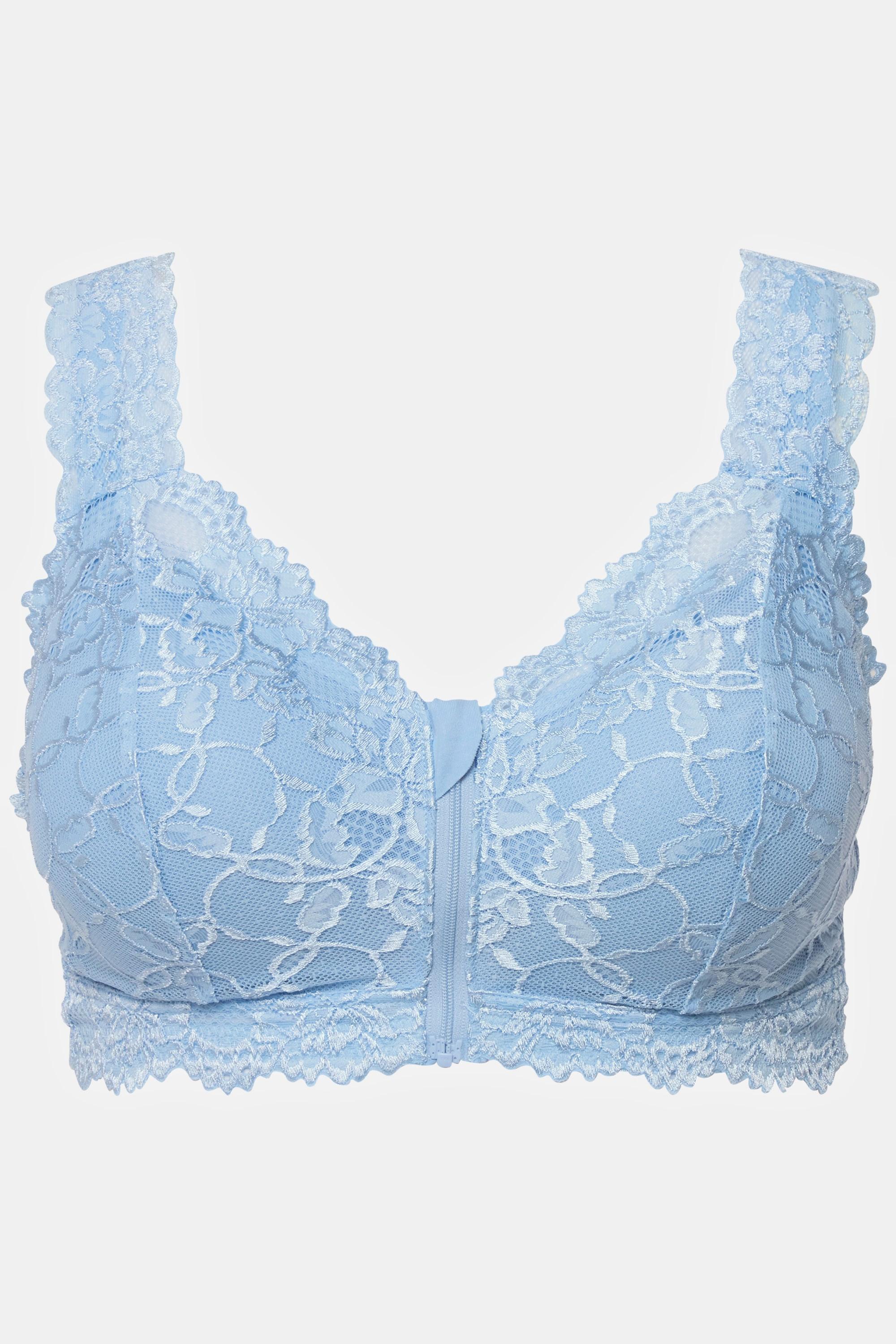 Ulla Popken  Bralette senza ferretto con pizzo e zip 