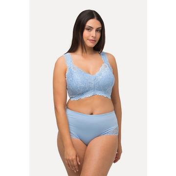 Bralette senza ferretto con pizzo e zip