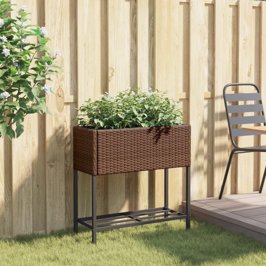 VidaXL Jardinière rotin synthétique  