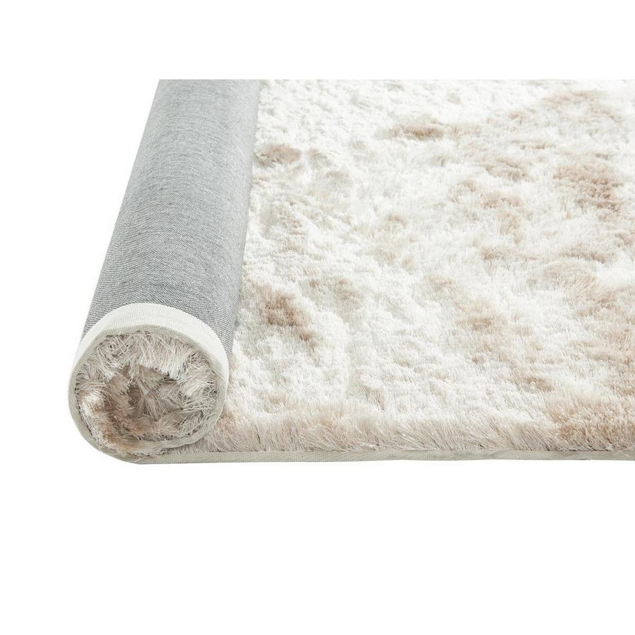 Vente-unique Tapis shaggy à poils longs ultra doux- 160 x 230 cm -  Beige - DOLCE  
