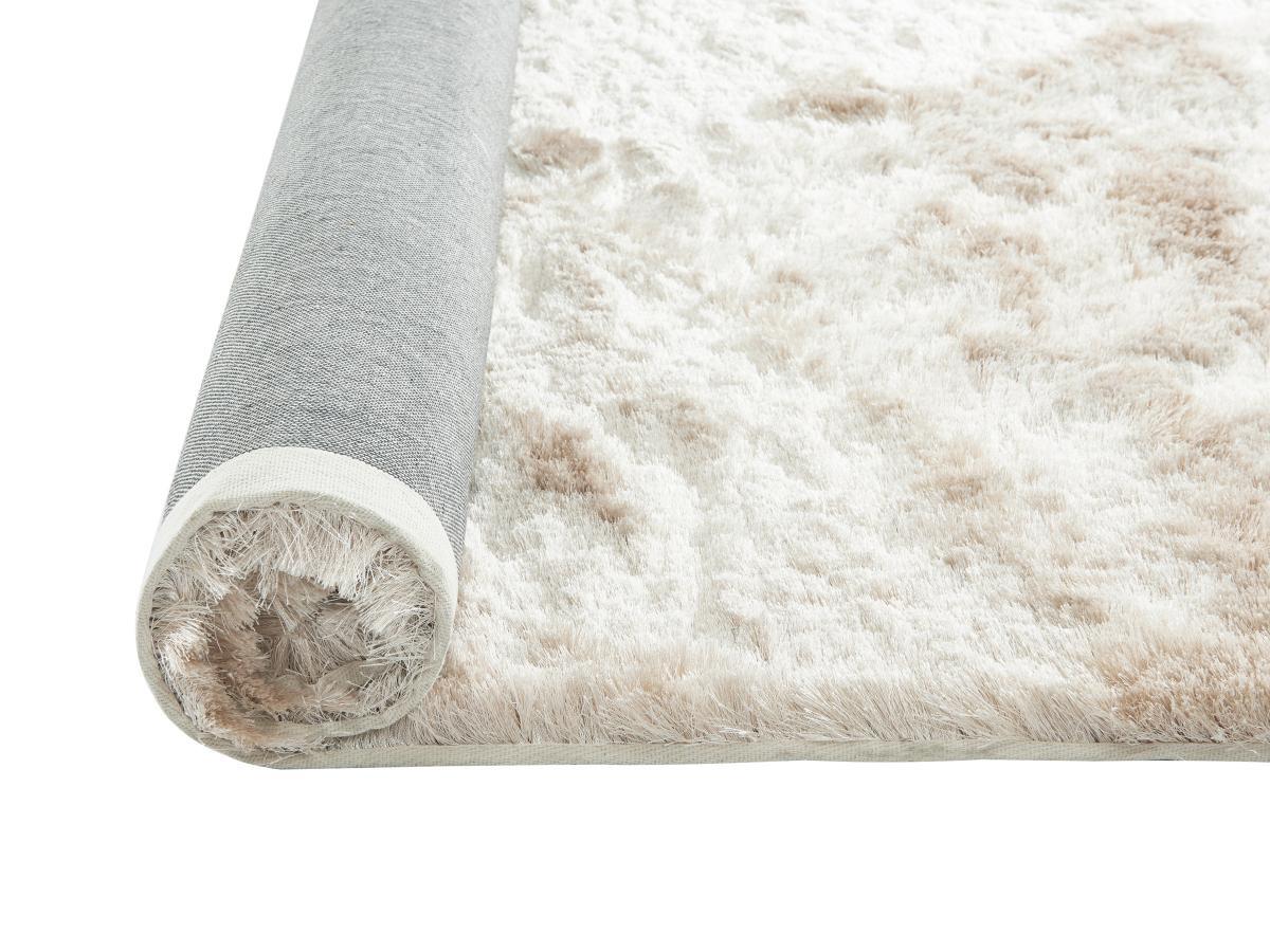OZAIA Tapis shaggy à poils longs ultra doux- 160 x 230 cm -  Beige - DOLCE  