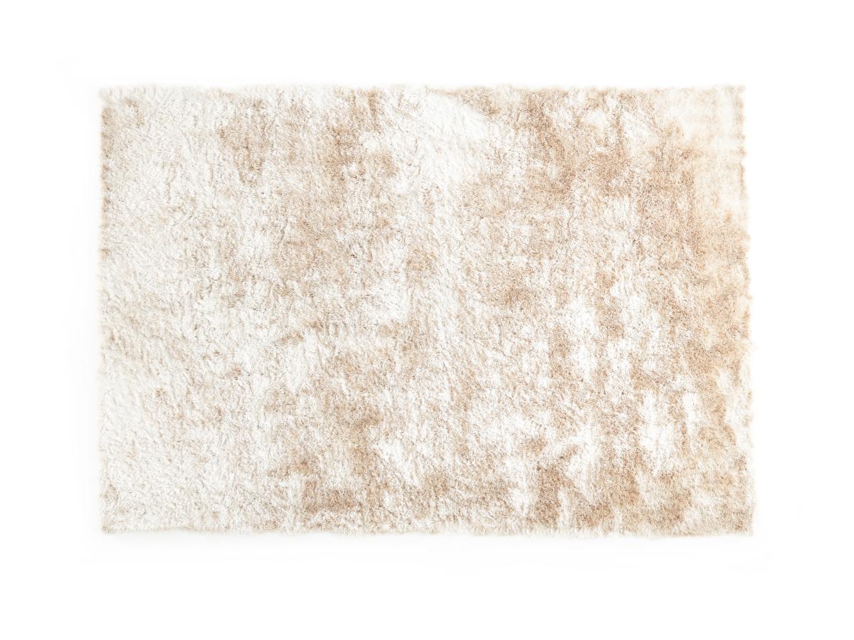 OZAIA Tapis shaggy à poils longs ultra doux- 160 x 230 cm -  Beige - DOLCE  
